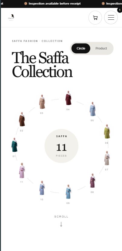 Saffa Fashion homepage preview