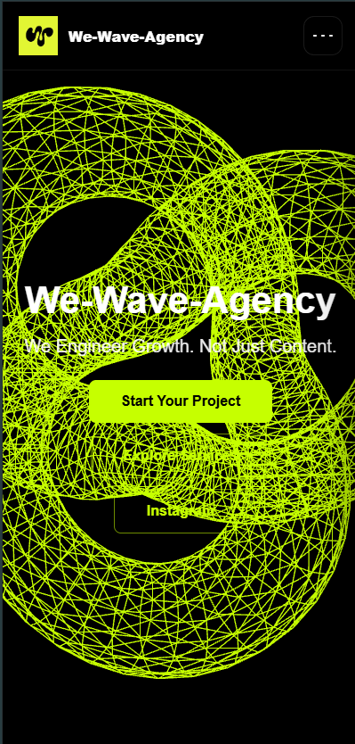 We Wave Agency homepage preview